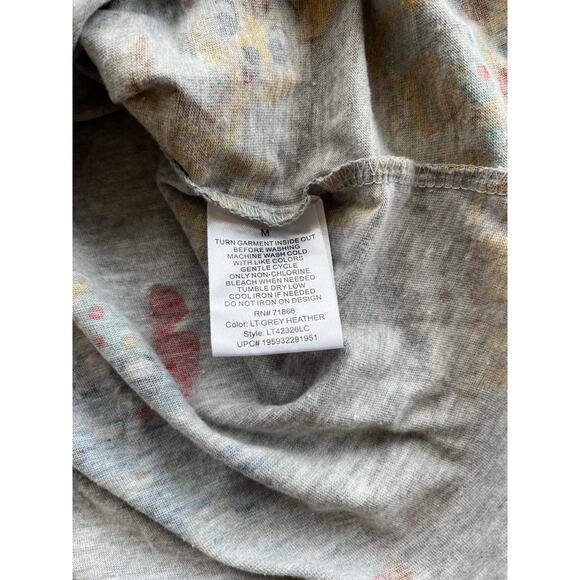 Disney 100 Christmas T-Shirt Juniors M Gray Mickey & Friends Festive Print - Picture 5 of 7